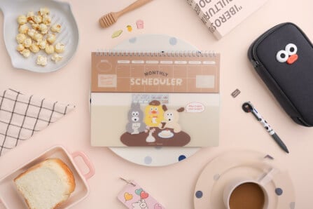 สมุดแพลนเนอร์ Ropamoda X Romane Monthly Planner สีน้ำตาล_2